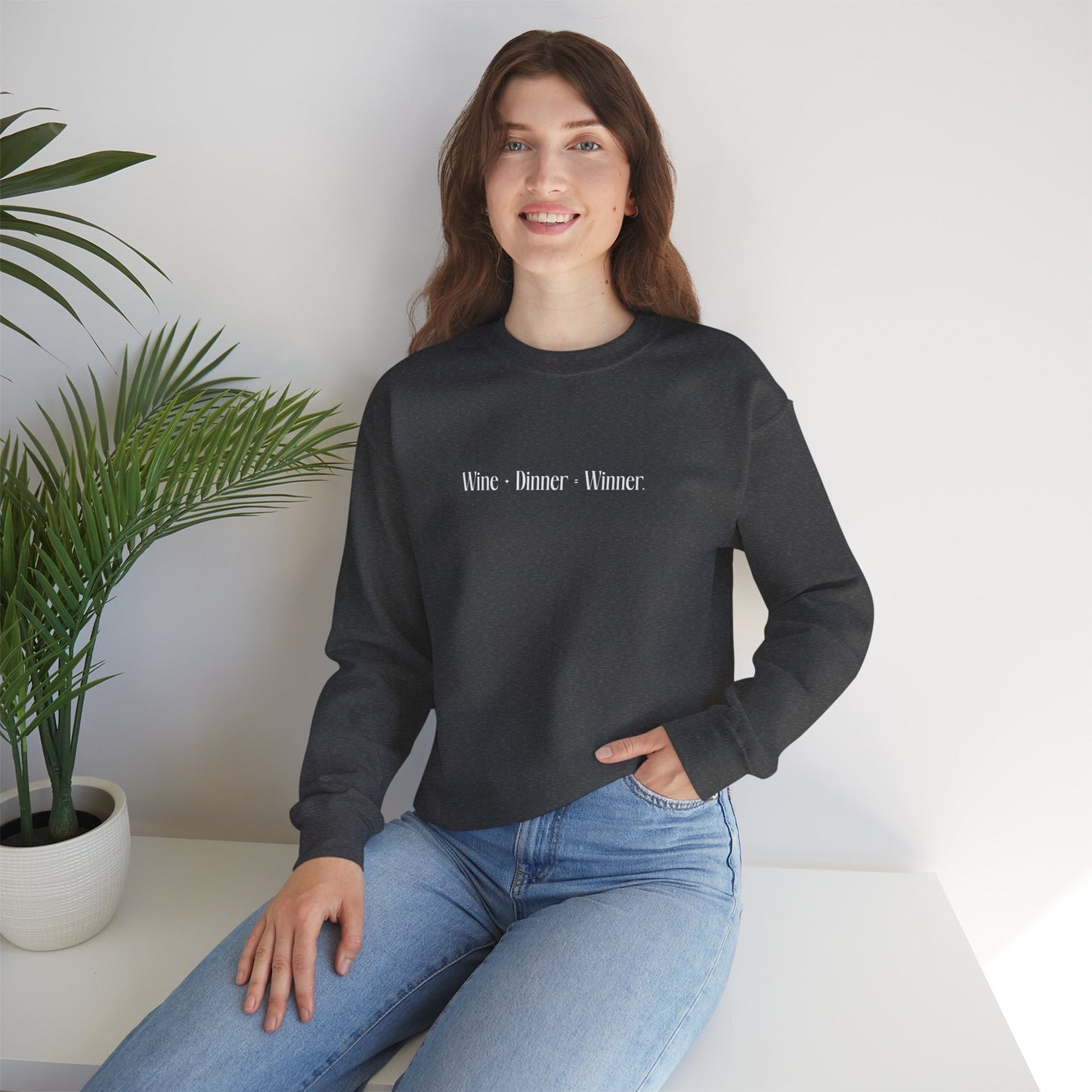 Wine+Dinner Unisex Heavy Blend™ Crewneck Sweatshirt - Winner Sweatshirt