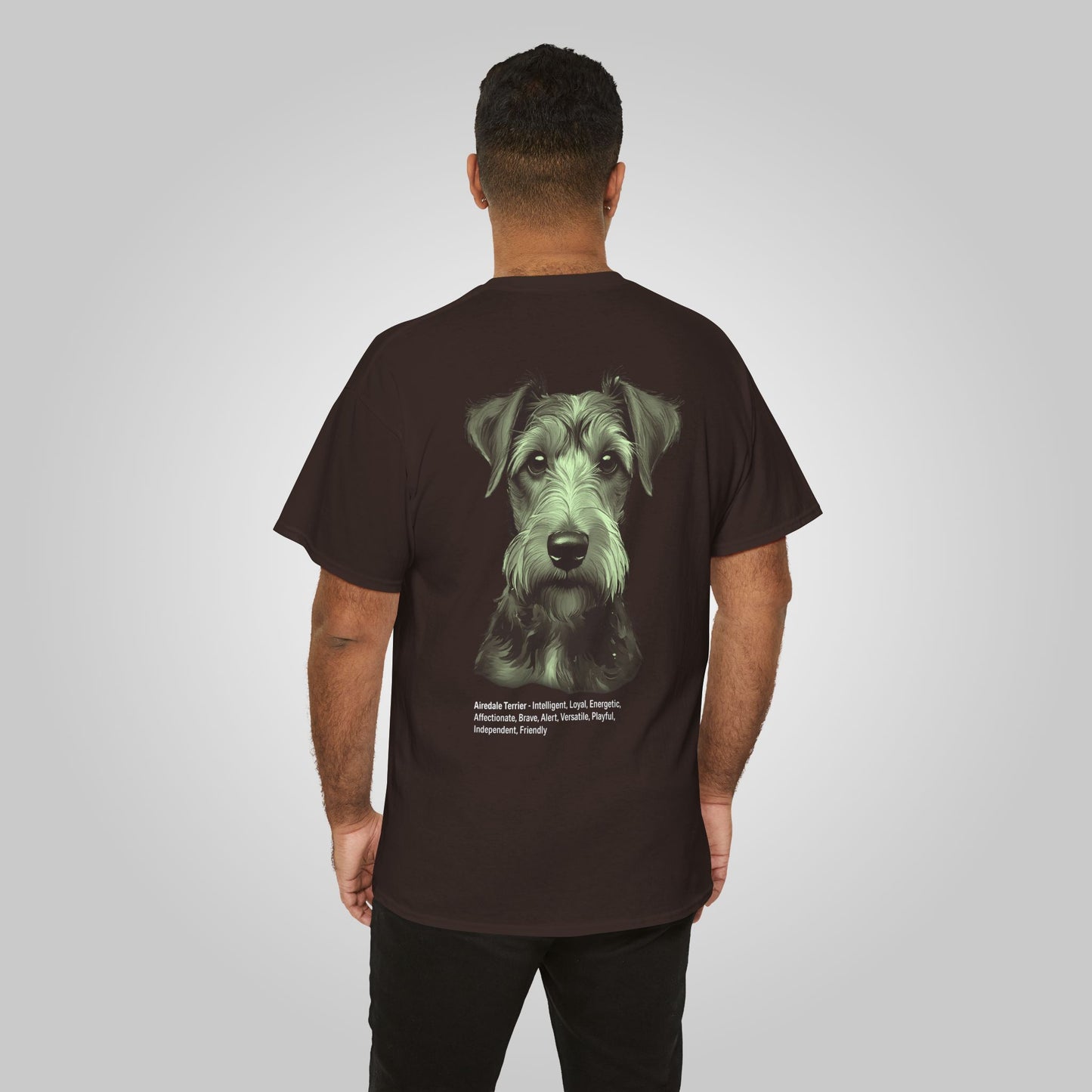 Airedale Terrier Dog Unisex Heavy Cotton Tee - Airedale Terrier Tee