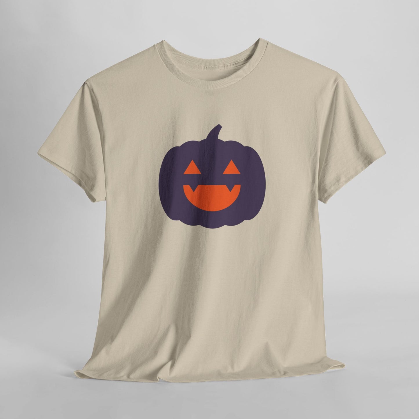 Halloween Pumpkin Head Unisex Heavy Cotton Tee, Harvest Jack T-Shirt, Halloween Tee