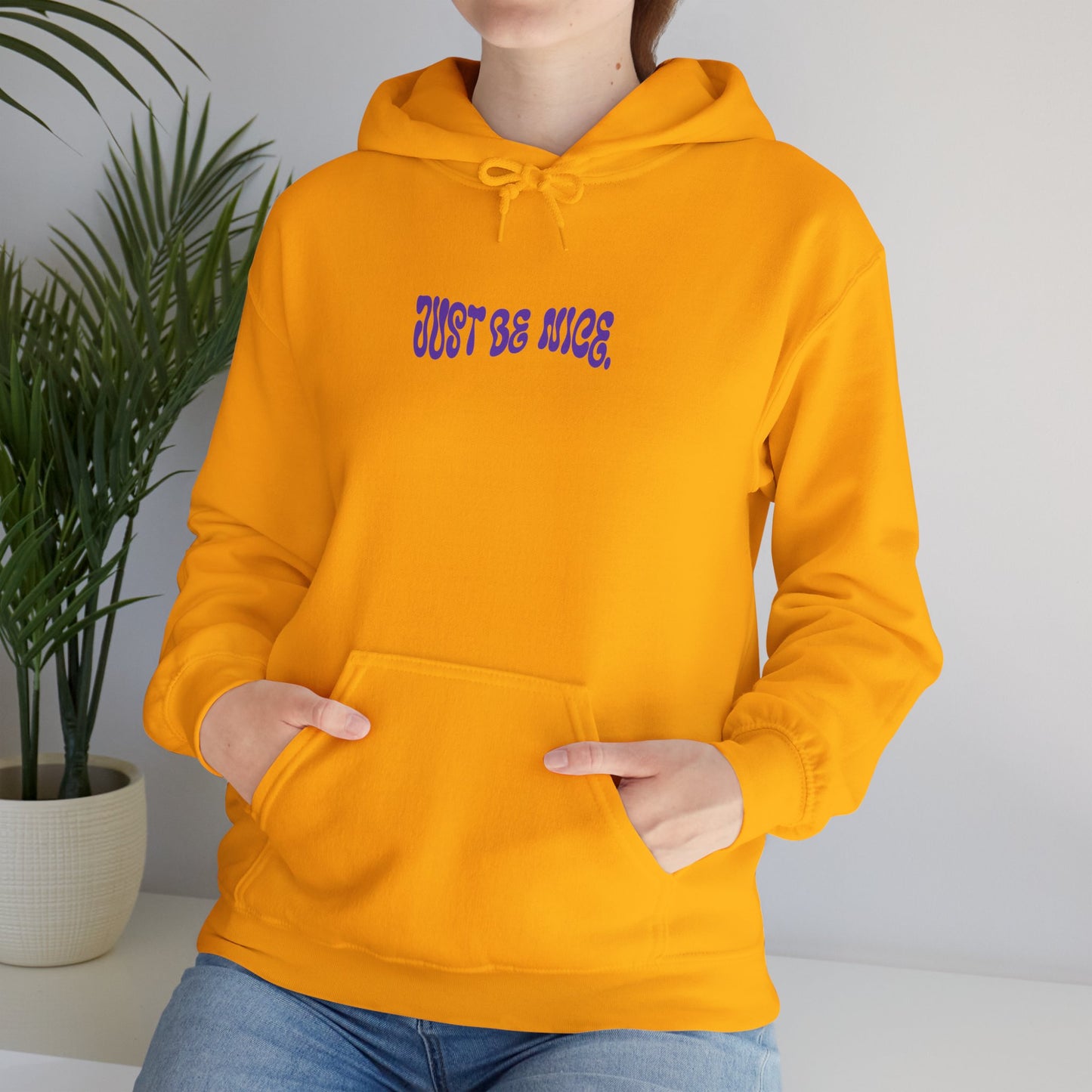 Just Be Nice Unisex Heavy Blend™ Hooded Sweatshirt - Motivational Hoodie, Just Be Nice Hoodie