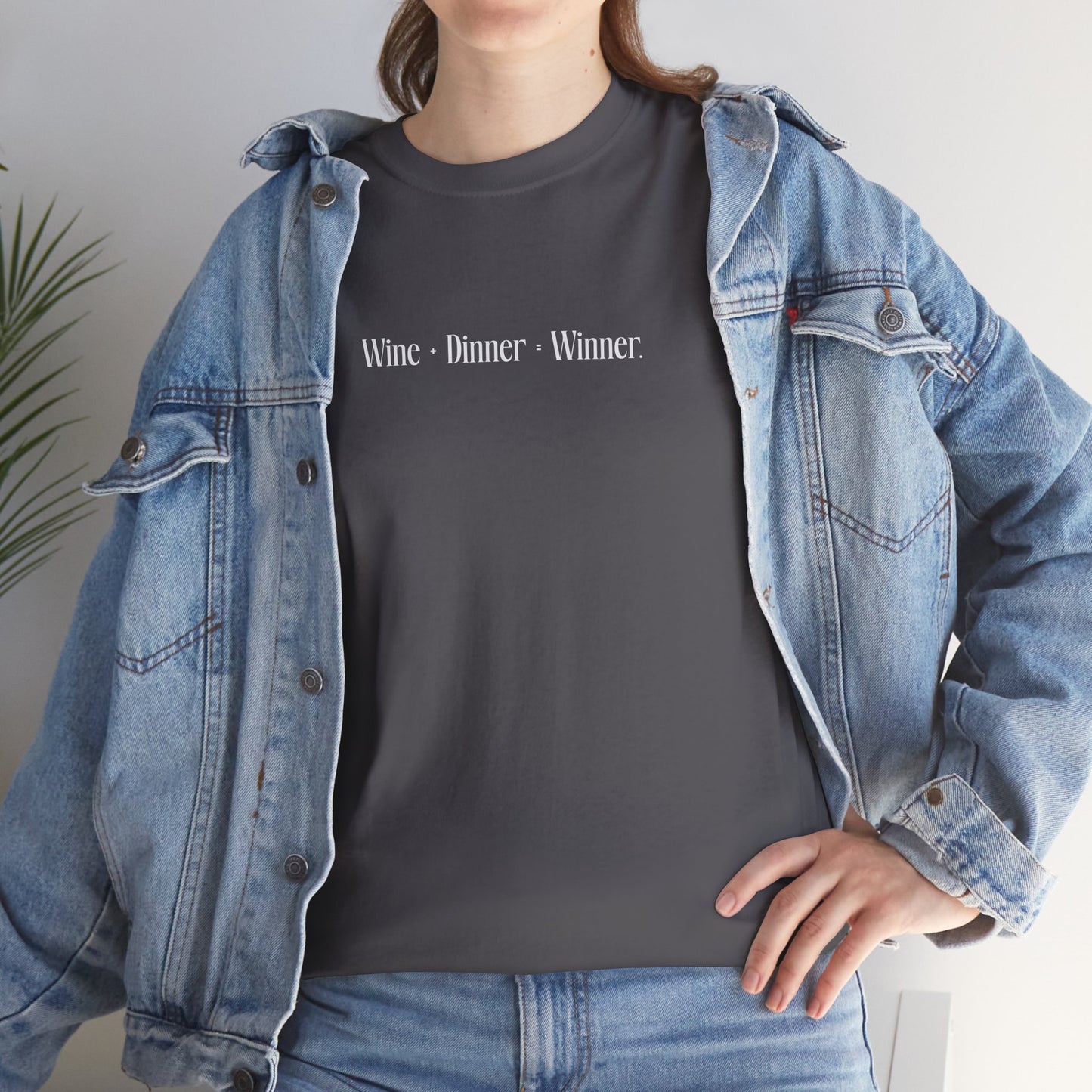 Wine+Dinner Unisex Heavy Cotton Tee - Winner T-Shirt