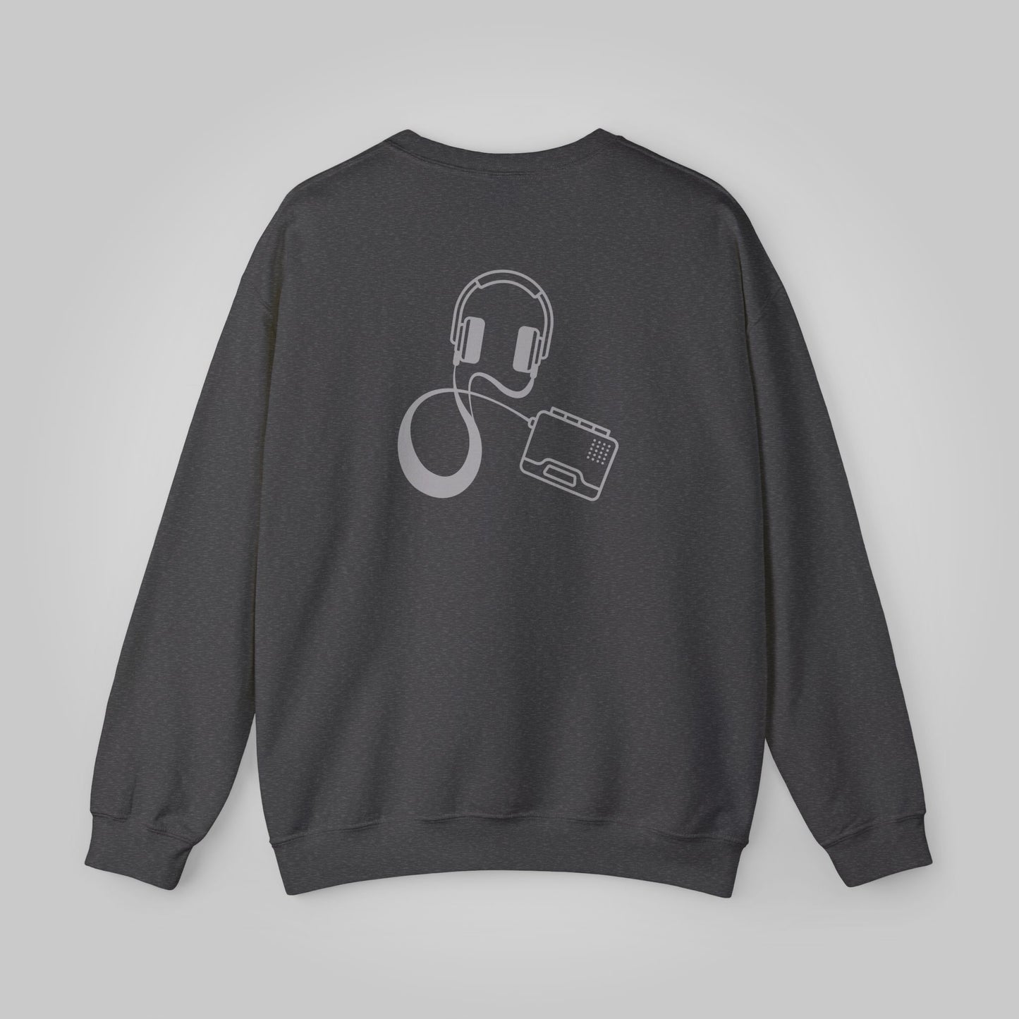 Walkman, Retro 80s Unisex Heavy Blend™ Crewneck Sweatshirt, Walkman Sweatshirt