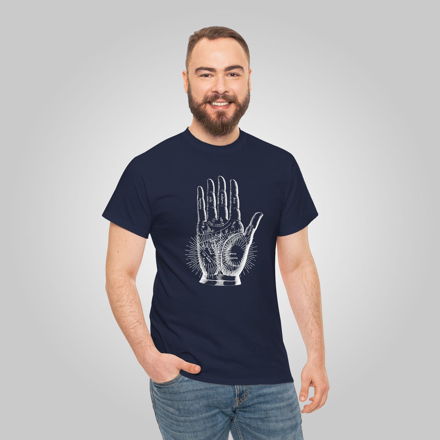 Halloween Hands of Destiny Unisex Heavy Cotton Tee, Guided by Fate T-Shirt, Halloween Tee