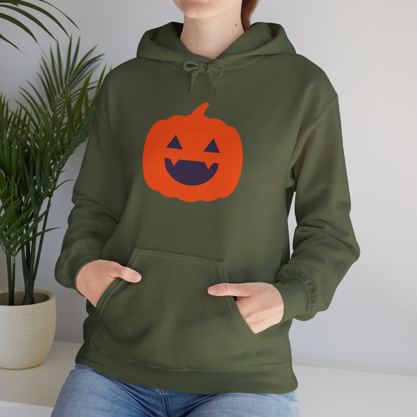 Halloween Pumpkin Head Unisex Heavy Blend™ Hooded Sweatshirt, Harvest Jack Hoodie, Halloween Hoodie