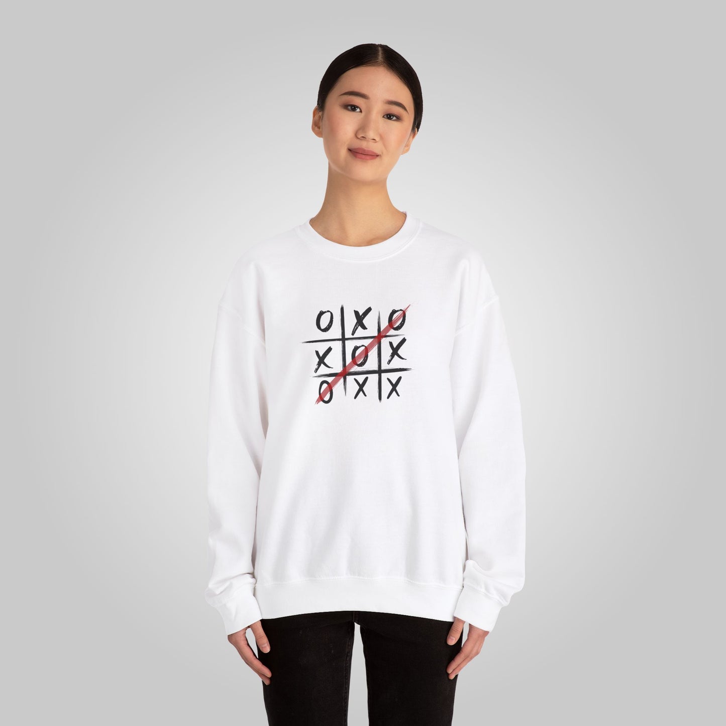 Tic-Tac-Toe Unisex Heavy Blend™ Crewneck Sweatshirt - Playful  Sweatshirt - Tic-Tac-Toe Sweatshirt