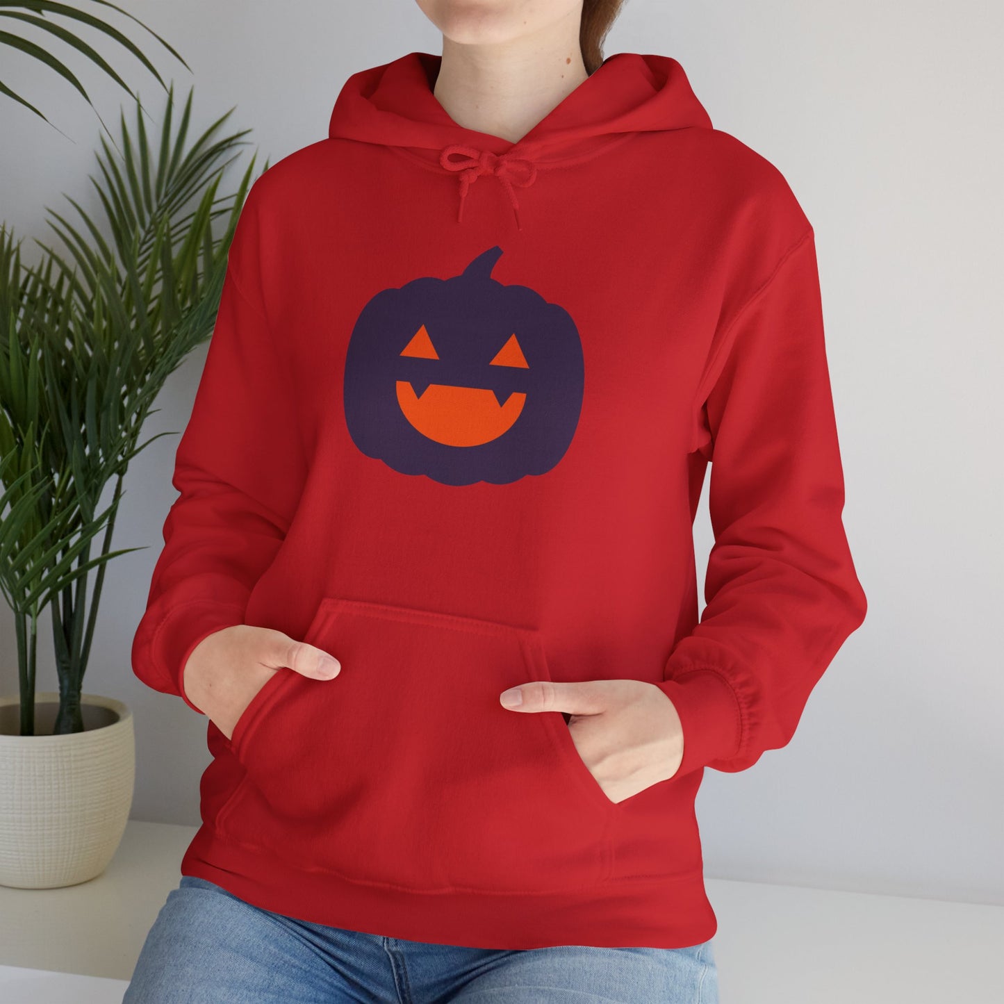 Halloween Pumpkin Head Unisex Heavy Blend™ Hooded Sweatshirt, Harvest Jack Hoodie, Halloween Hoodie