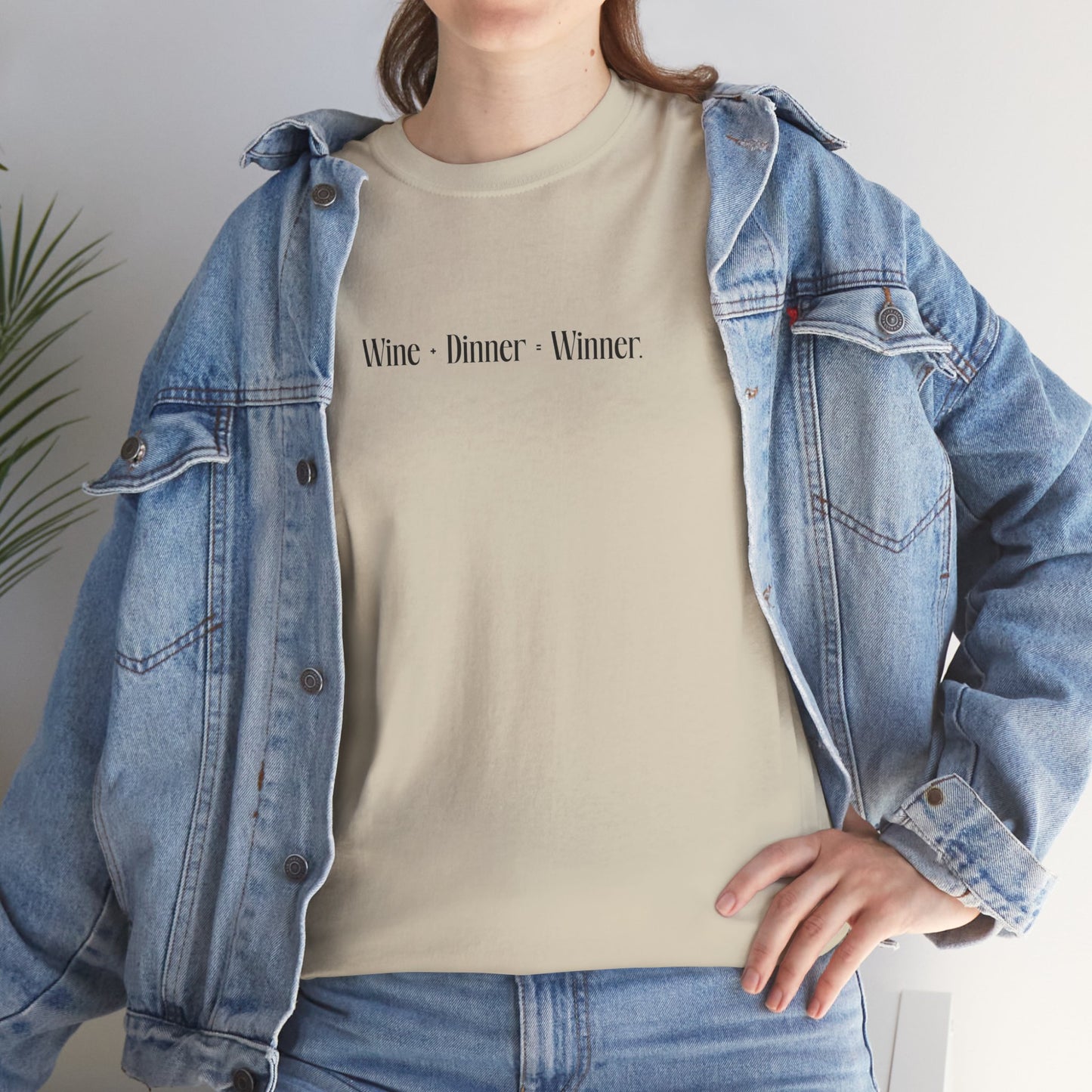 Wine+Dinner Unisex Heavy Cotton Tee - Winner T-Shirt