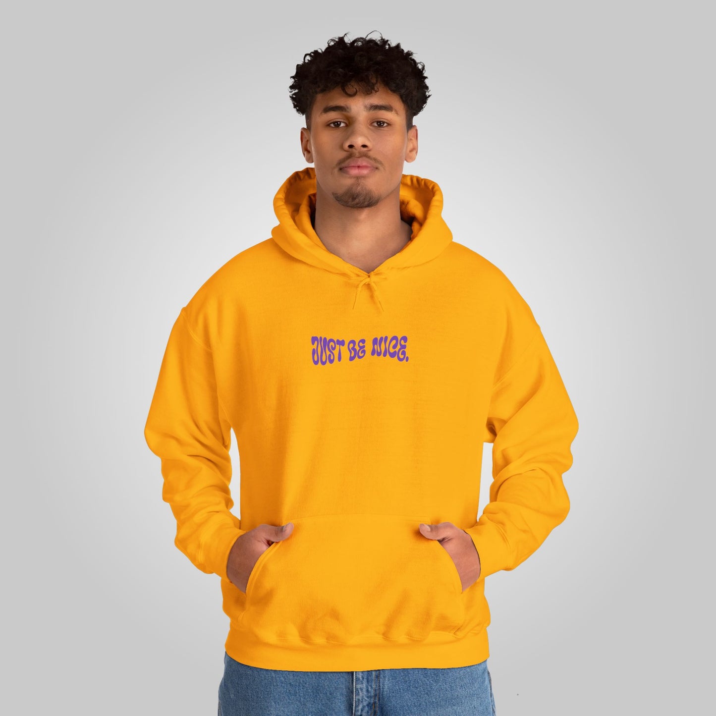 Just Be Nice Unisex Heavy Blend™ Hooded Sweatshirt - Motivational Hoodie, Just Be Nice Hoodie