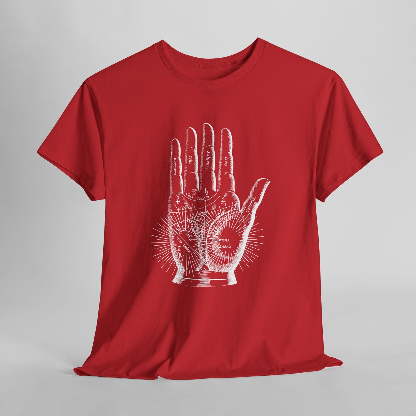 Halloween Hands of Destiny Unisex Heavy Cotton Tee, Guided by Fate T-Shirt, Halloween Tee