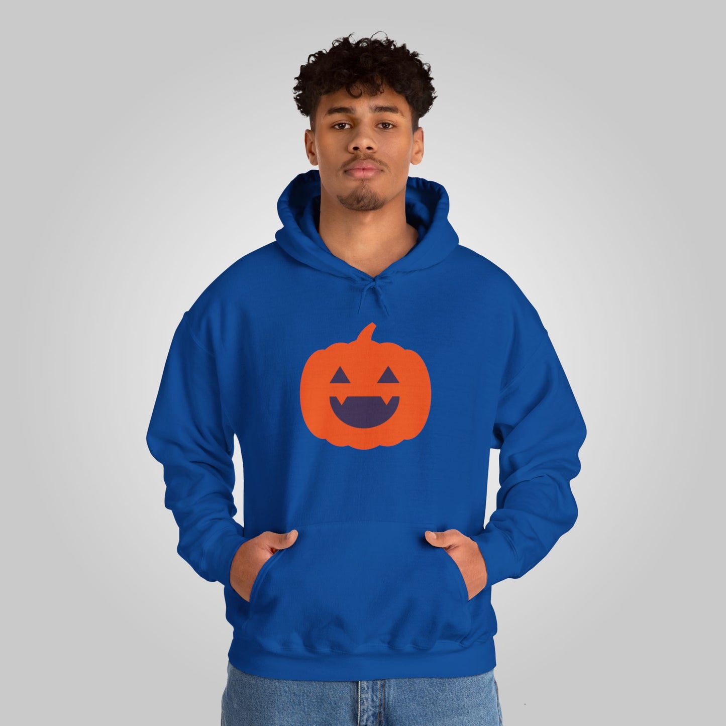 Halloween Pumpkin Head Unisex Heavy Blend™ Hooded Sweatshirt, Harvest Jack Hoodie, Halloween Hoodie