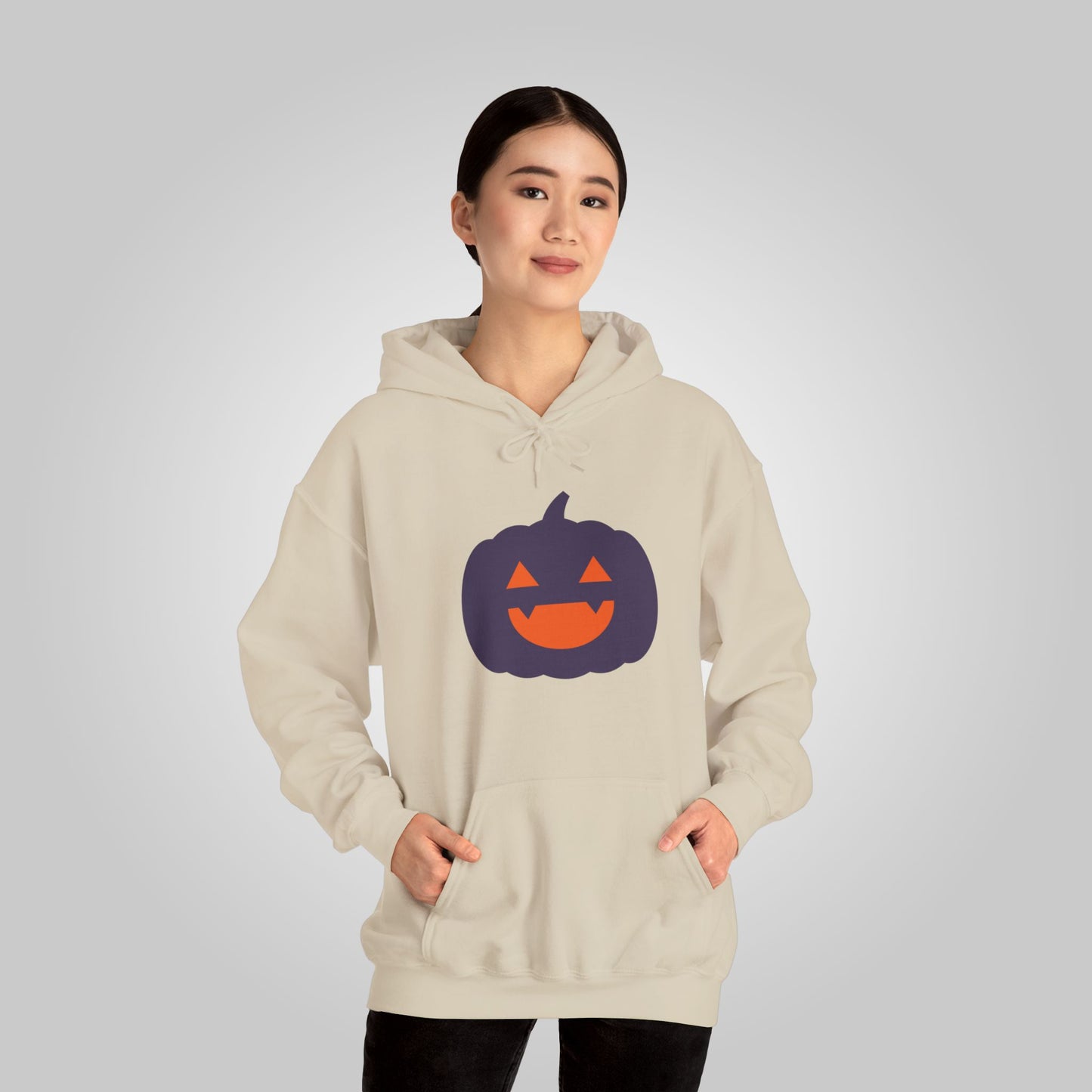 Halloween Pumpkin Head Unisex Heavy Blend™ Hooded Sweatshirt, Harvest Jack Hoodie, Halloween Hoodie