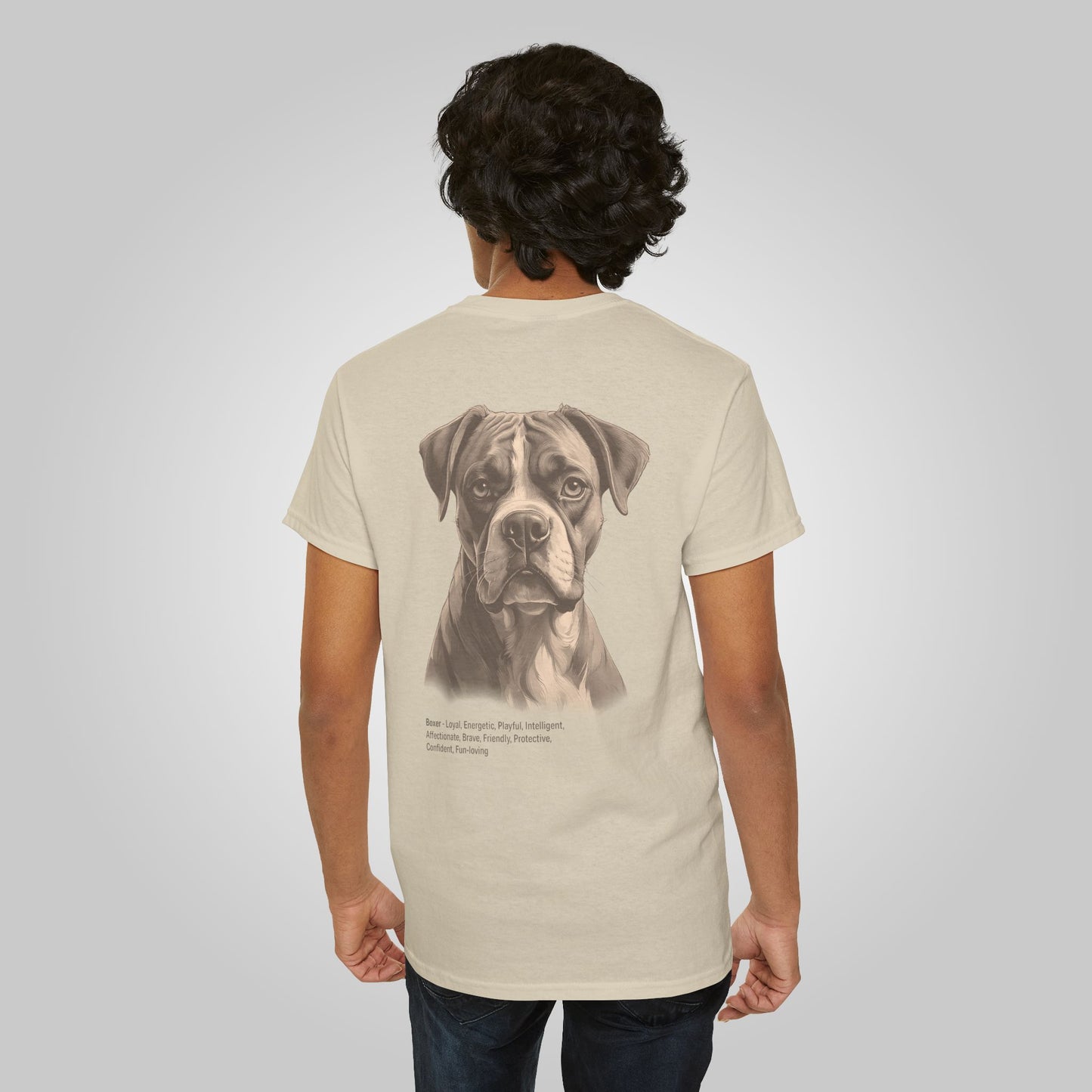 Boxer Dog Unisex Heavy Cotton Tee - Boxer Tee