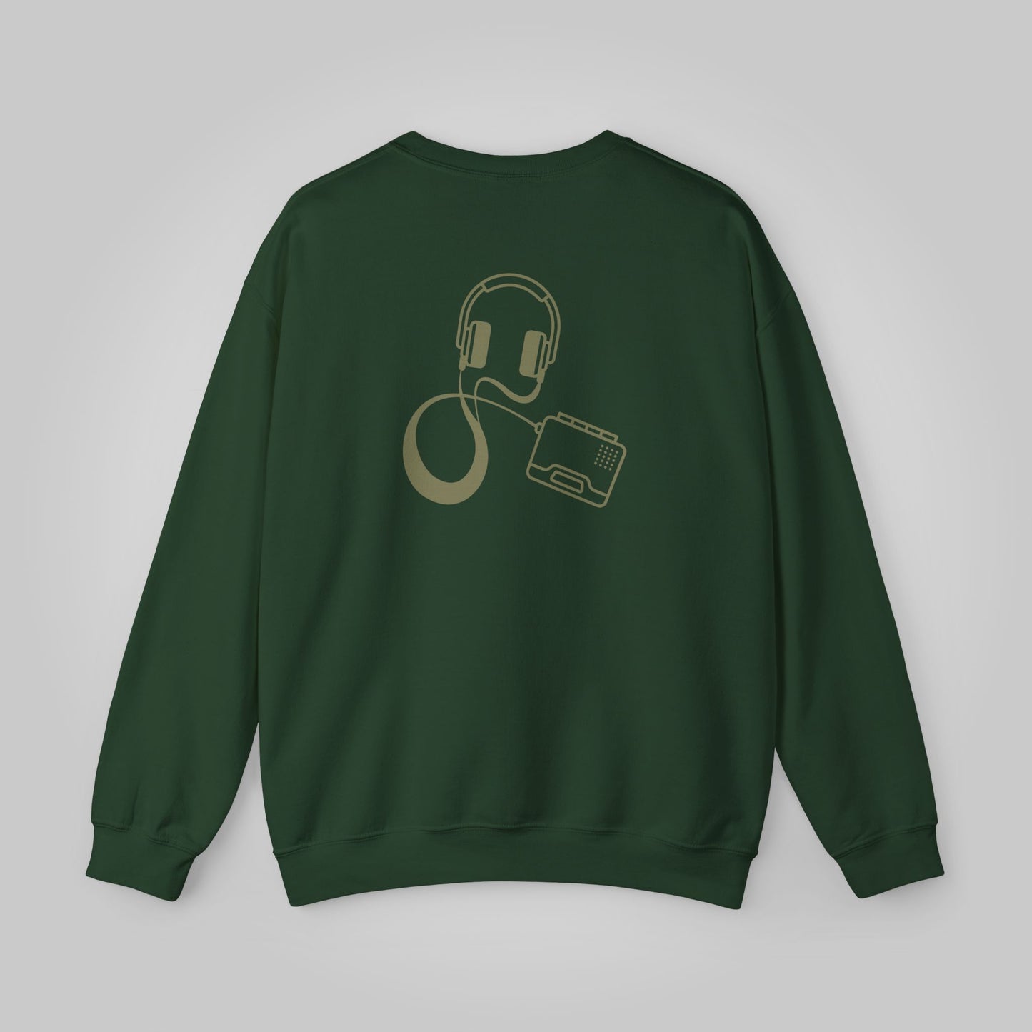 Walkman, Retro 80s Unisex Heavy Blend™ Crewneck Sweatshirt, Walkman Sweatshirt