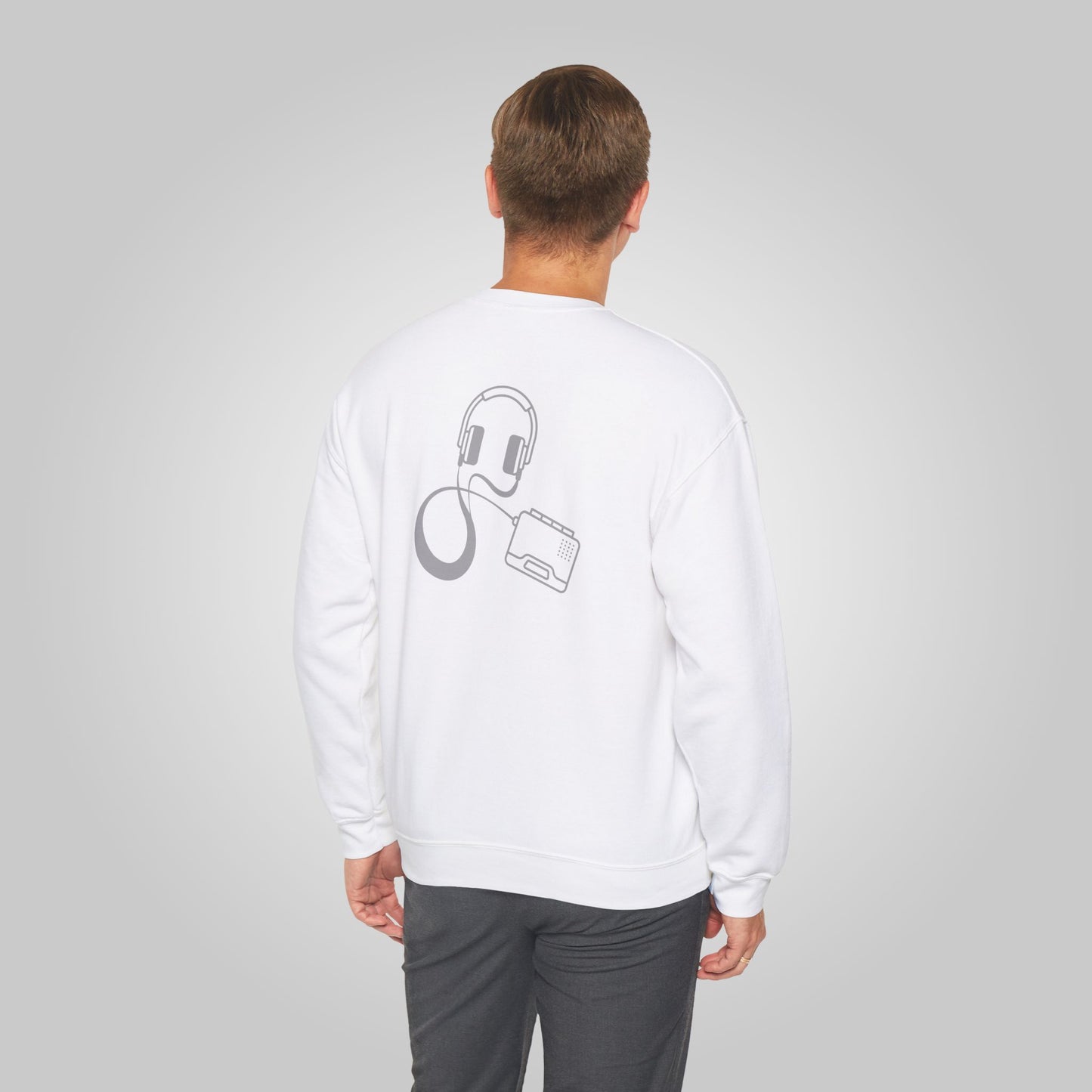 Walkman, Retro 80s Unisex Heavy Blend™ Crewneck Sweatshirt, Walkman Sweatshirt