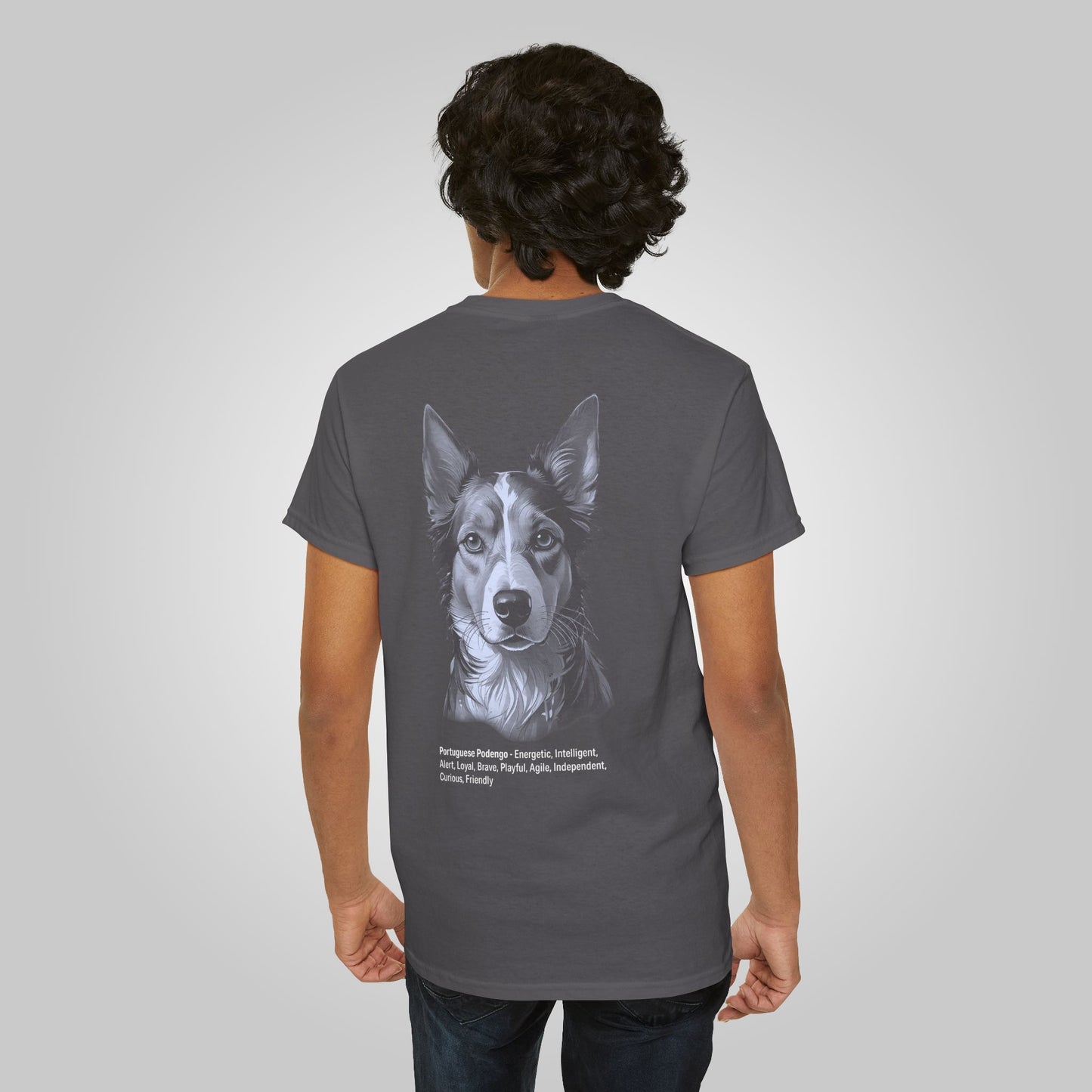 Portuguese Podengo Dog Unisex Heavy Cotton Tee - Portuguese Podengo Tee