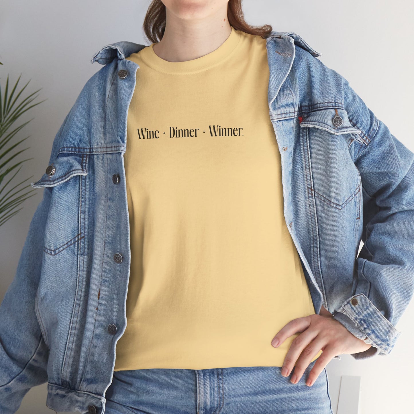 Wine+Dinner Unisex Heavy Cotton Tee - Winner T-Shirt