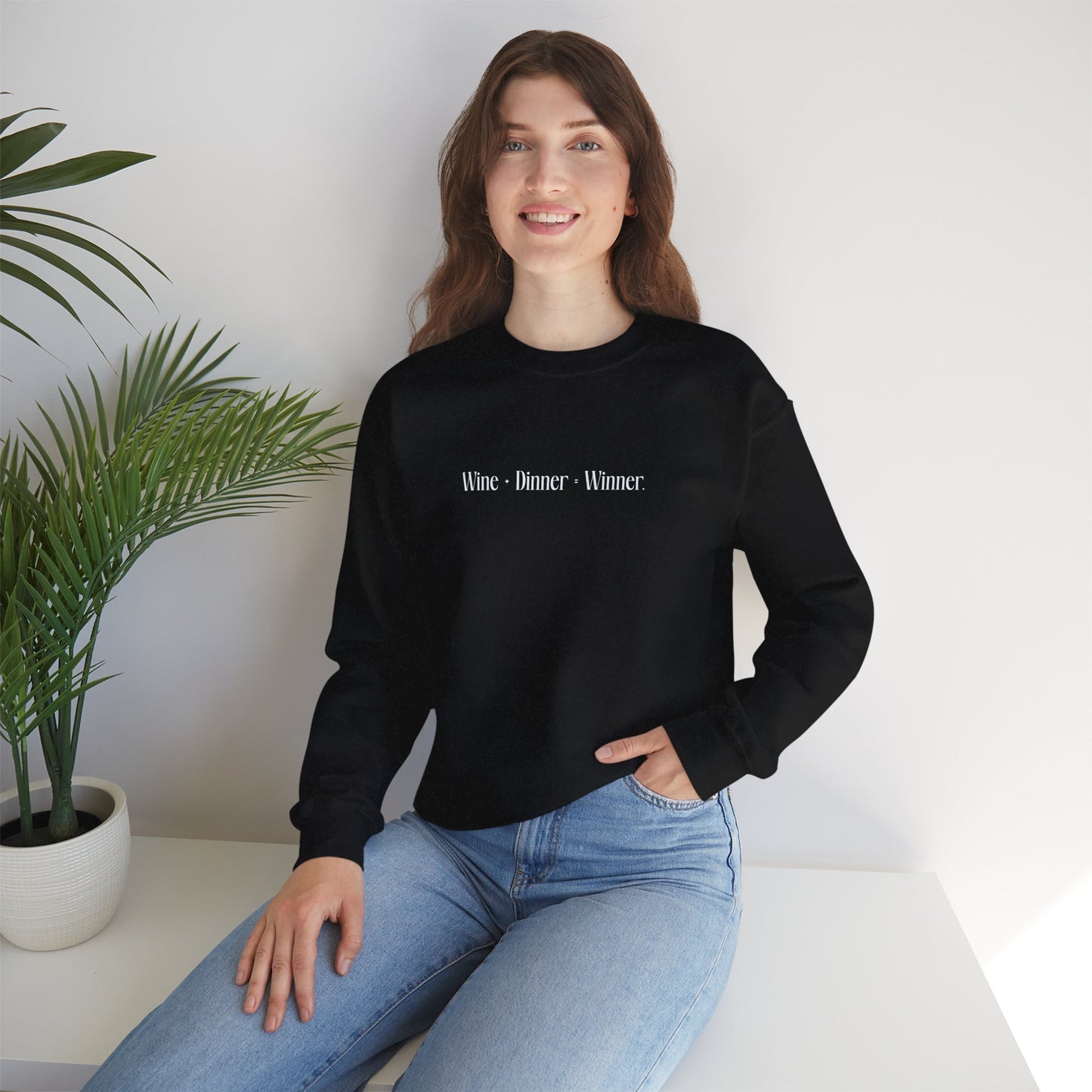 Wine+Dinner Unisex Heavy Blend™ Crewneck Sweatshirt - Winner Sweatshirt