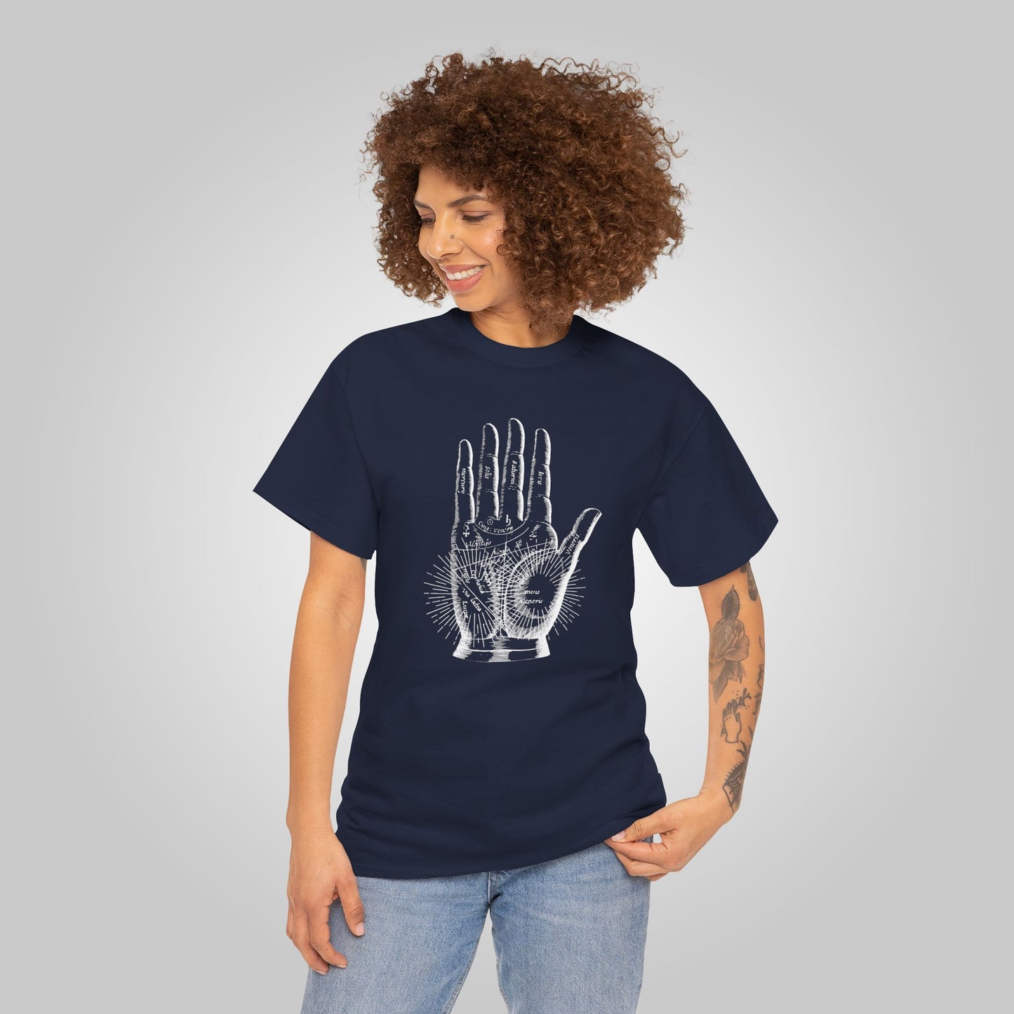 Halloween Hands of Destiny Unisex Heavy Cotton Tee, Guided by Fate T-Shirt, Halloween Tee