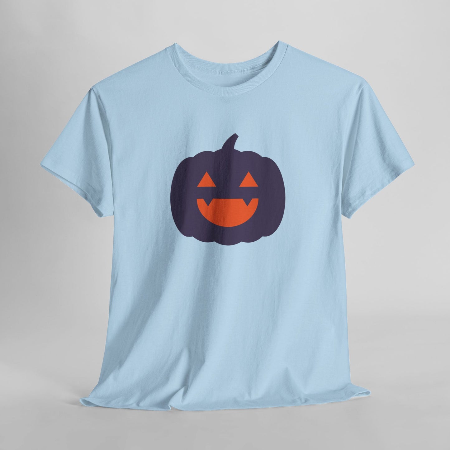 Halloween Pumpkin Head Unisex Heavy Cotton Tee, Harvest Jack T-Shirt, Halloween Tee