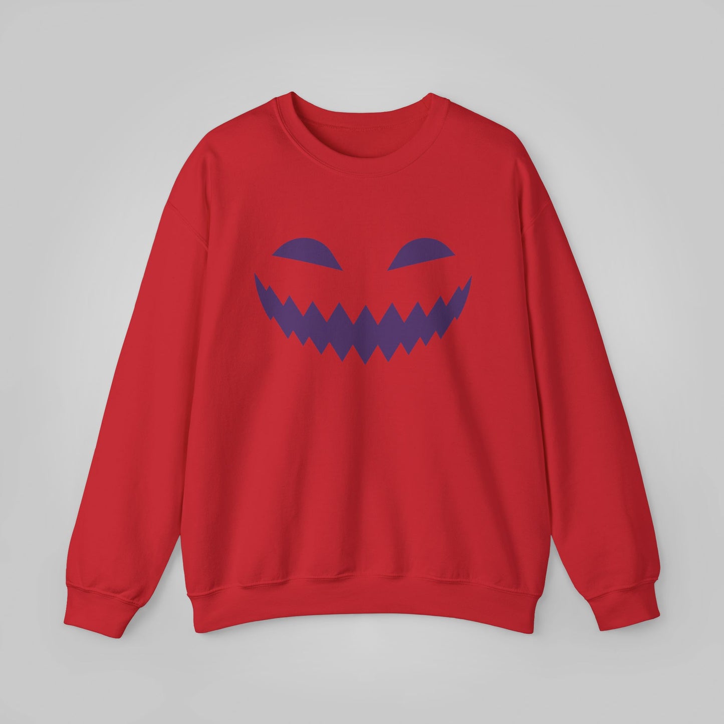 Halloween Pumpkin Smile Unisex Heavy Blend™ Crewneck Sweatshirt, Gourd Glow Spooky Smile Sweatshirt, Halloween Sweatshirt