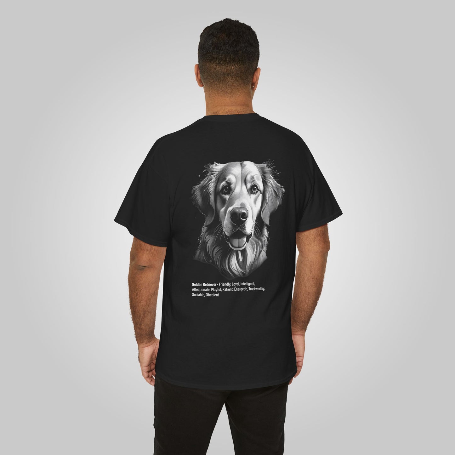 Golden Retriever Dog Unisex Heavy Cotton Tee - Golden Retriever Tee