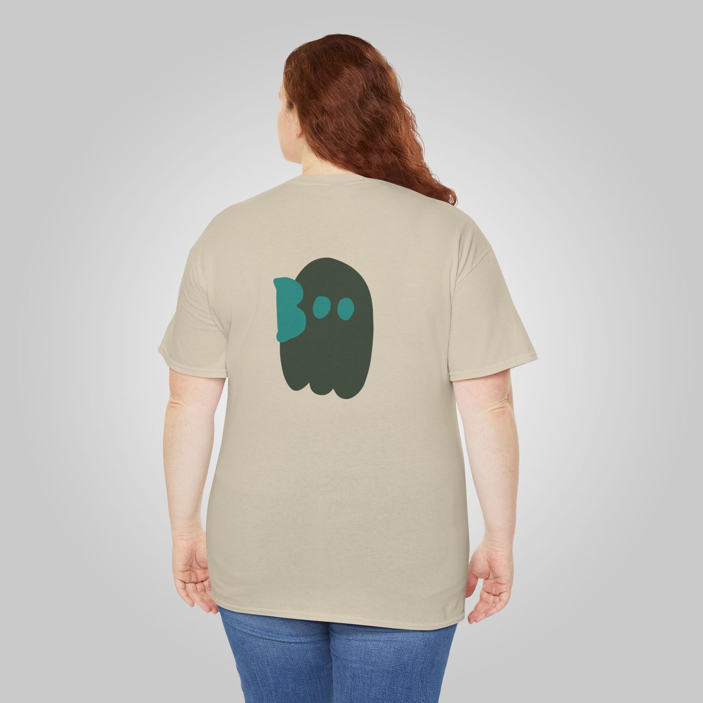 Halloween Boo Unisex Heavy Cotton Tee, Ghostly Gotcha Boo T-Shirt, Halloween Tee