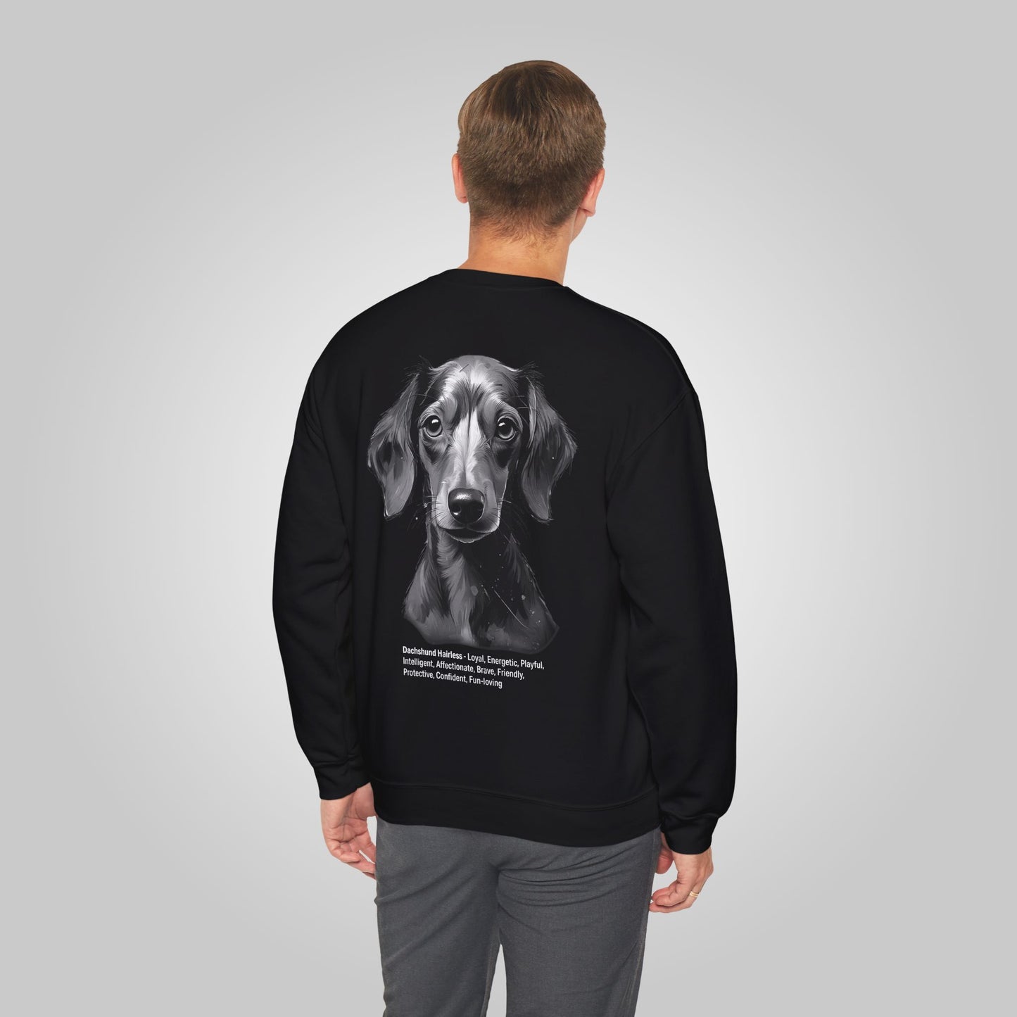 Dachshund hairless Dog Unisex Heavy Blend™ Crewneck Sweatshirt - Dachshund hairless Sweatshirt