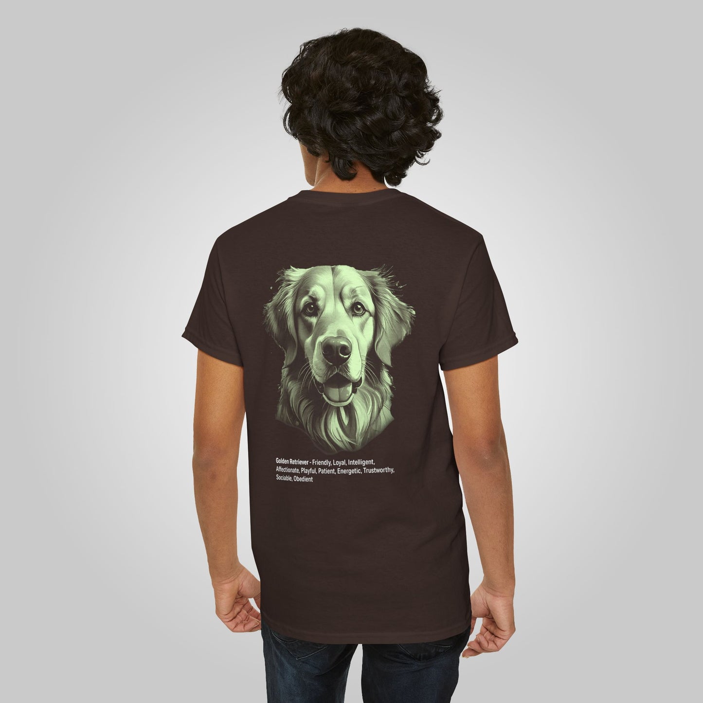 Golden Retriever Dog Unisex Heavy Cotton Tee - Golden Retriever Tee