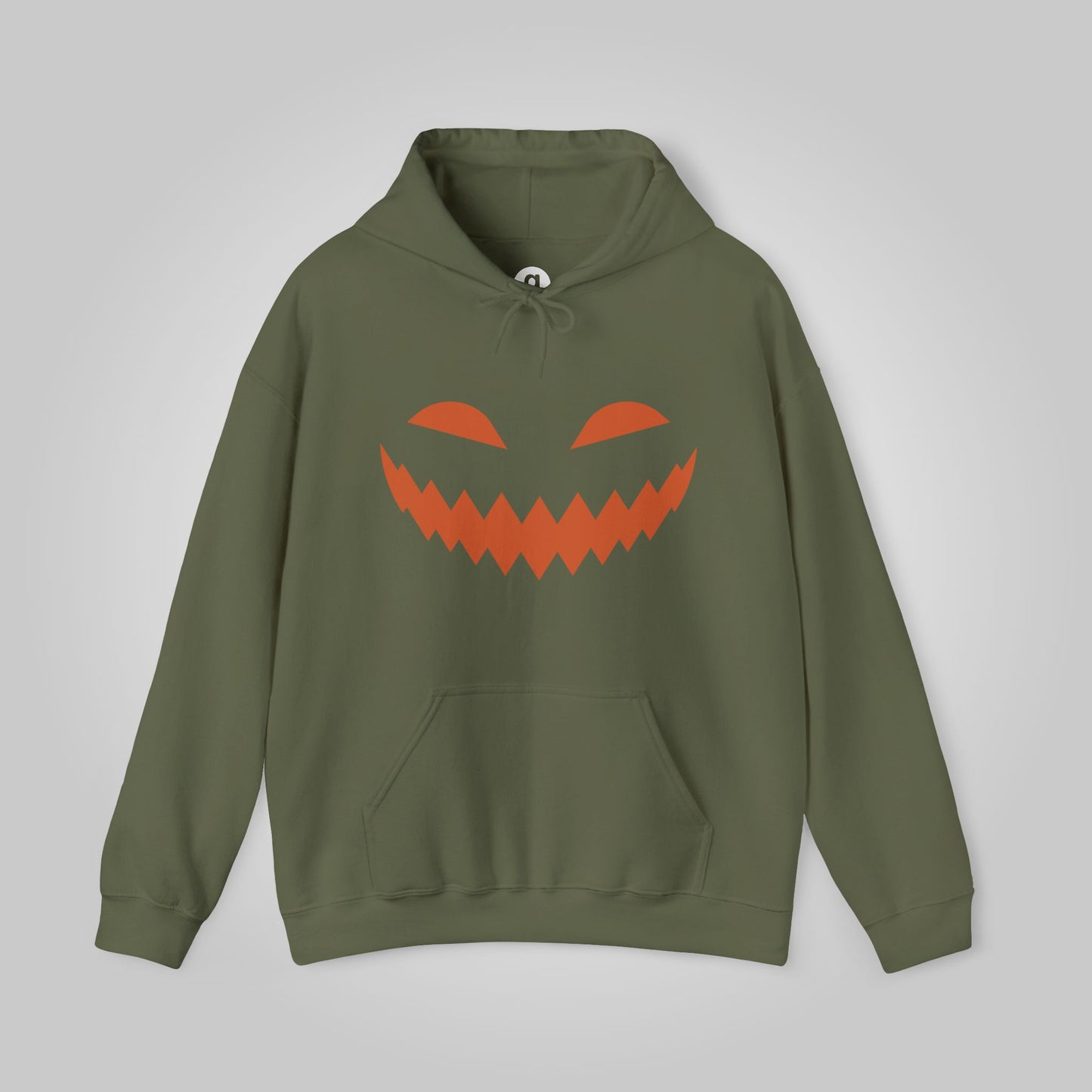 Halloween Pumpkin Smile Unisex Heavy Blend™ Hooded Sweatshirt, Gourd Glow Spooky Smile Hoodie, Halloween Hoodie