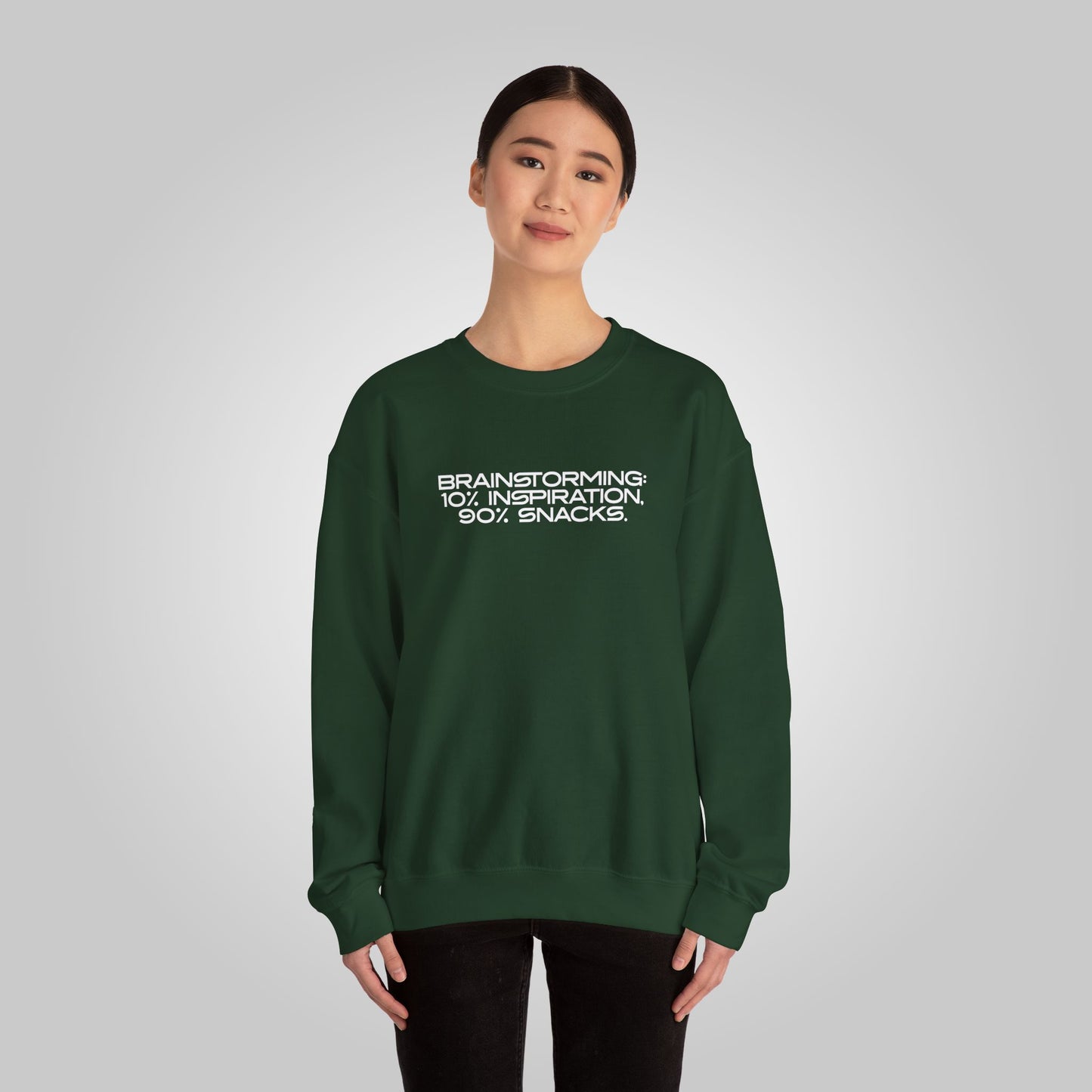 Brainstorming Unisex Heavy Blend™ Crewneck Sweatshirt - Inspiration Sweatshirt, Snacks Sweatshirt