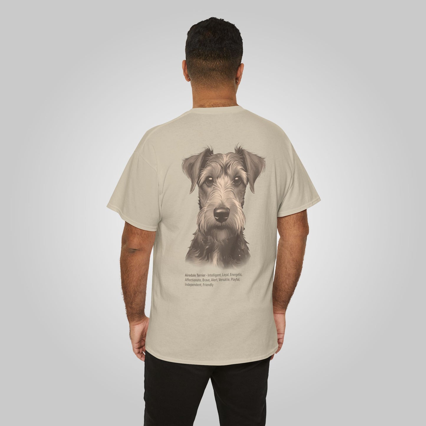 Airedale Terrier Dog Unisex Heavy Cotton Tee - Airedale Terrier Tee