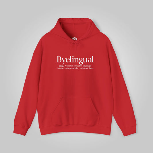 Byelingual Unisex Heavy Blend™ Hooded Sweatshirt - Funny Words Hoodie, Byelingual Hoodie