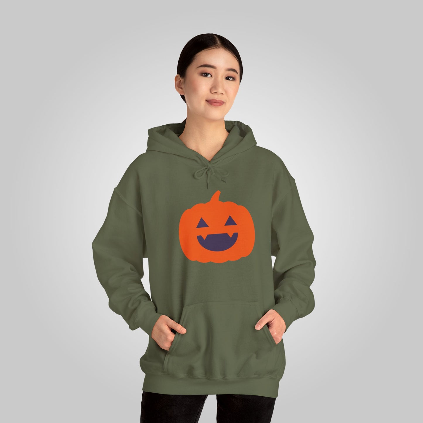 Halloween Pumpkin Head Unisex Heavy Blend™ Hooded Sweatshirt, Harvest Jack Hoodie, Halloween Hoodie