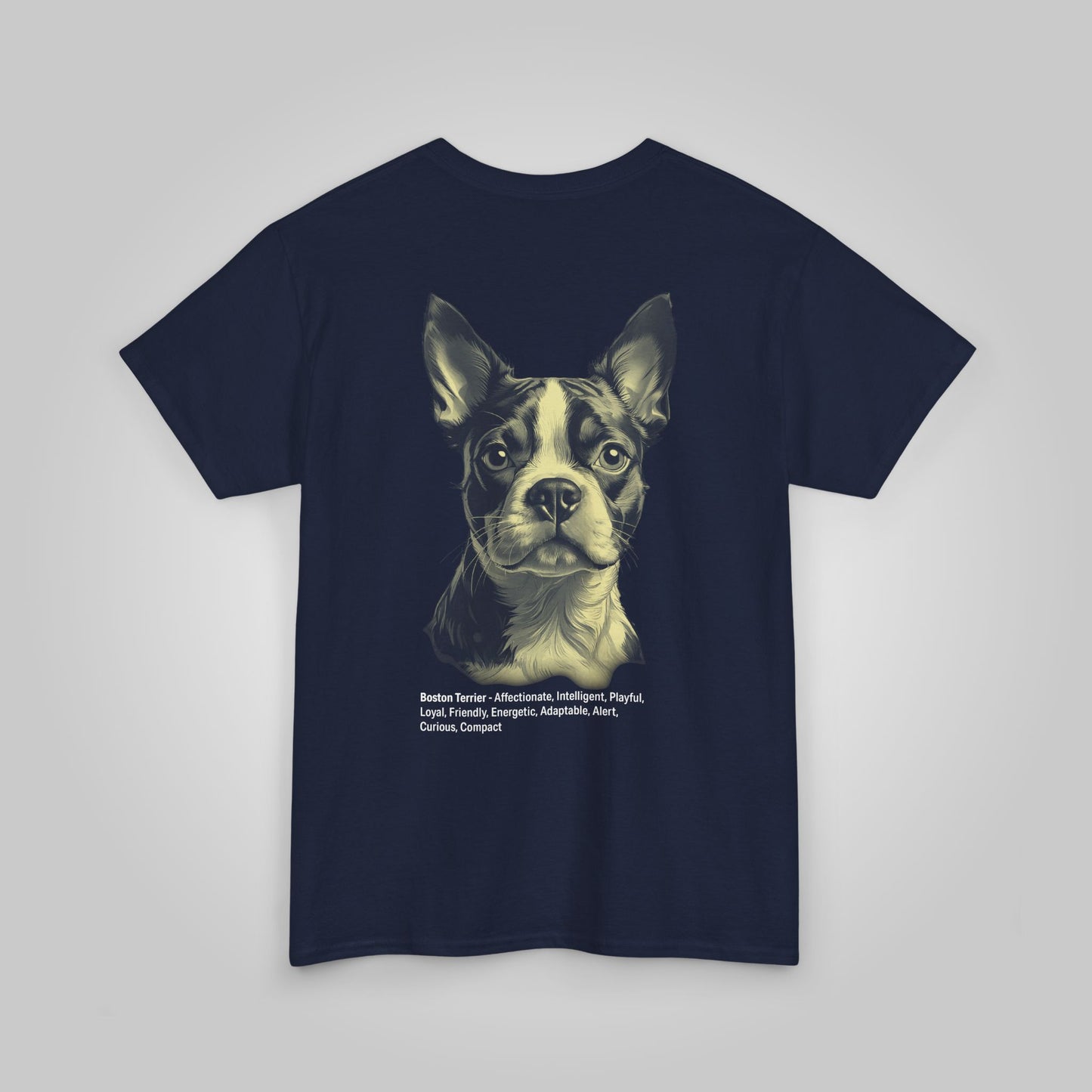 Boston Terrier Dog Unisex Heavy Cotton Tee - Boston Terrier Tee