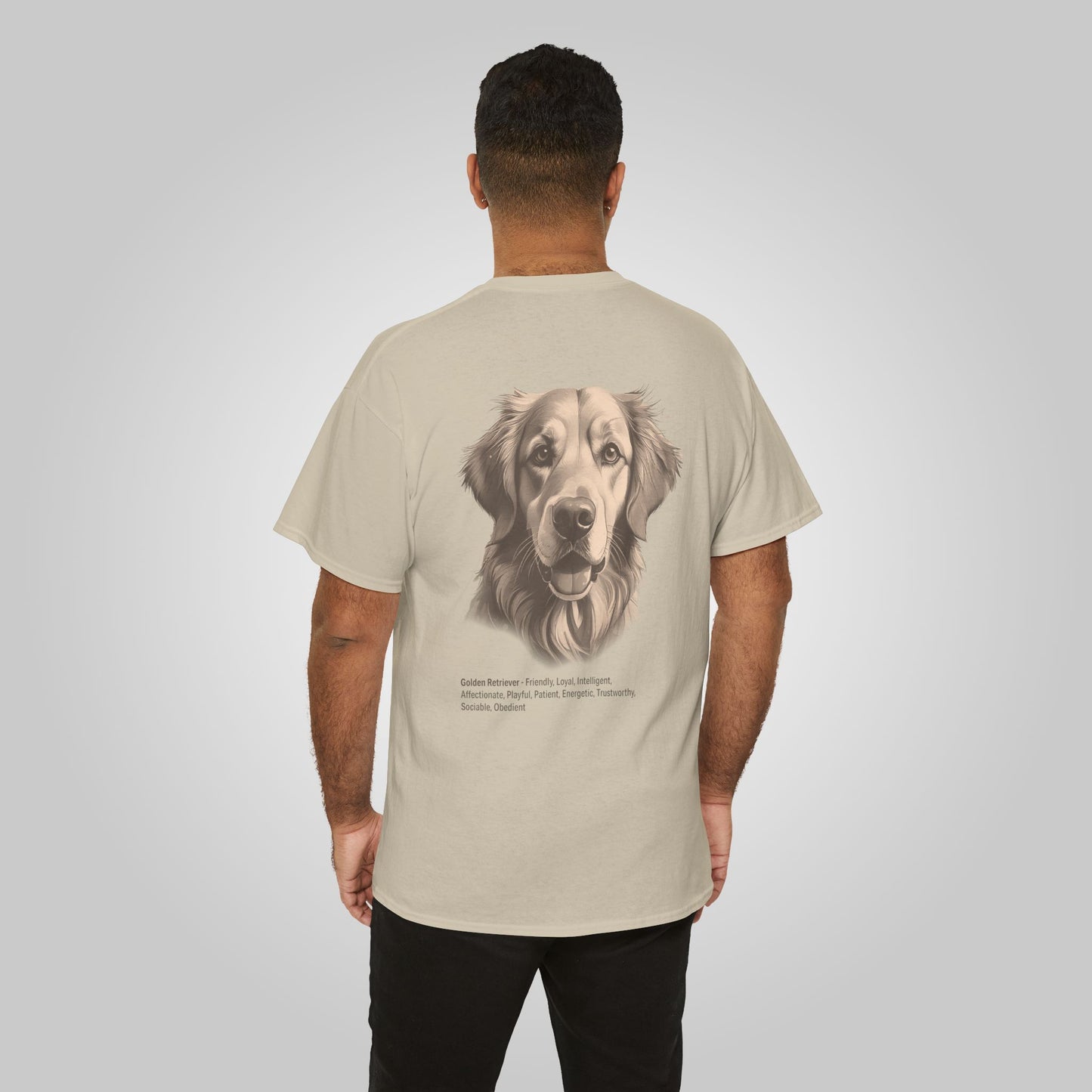 Golden Retriever Dog Unisex Heavy Cotton Tee - Golden Retriever Tee