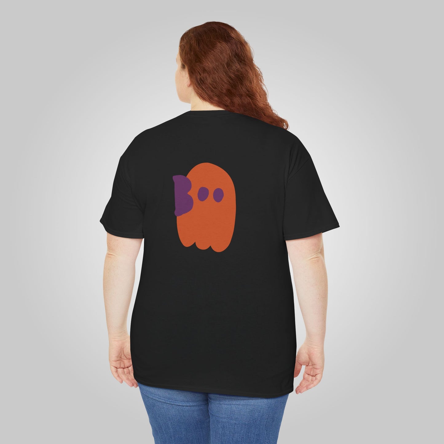 Halloween Boo Unisex Heavy Cotton Tee, Ghostly Gotcha Boo T-Shirt, Halloween Tee