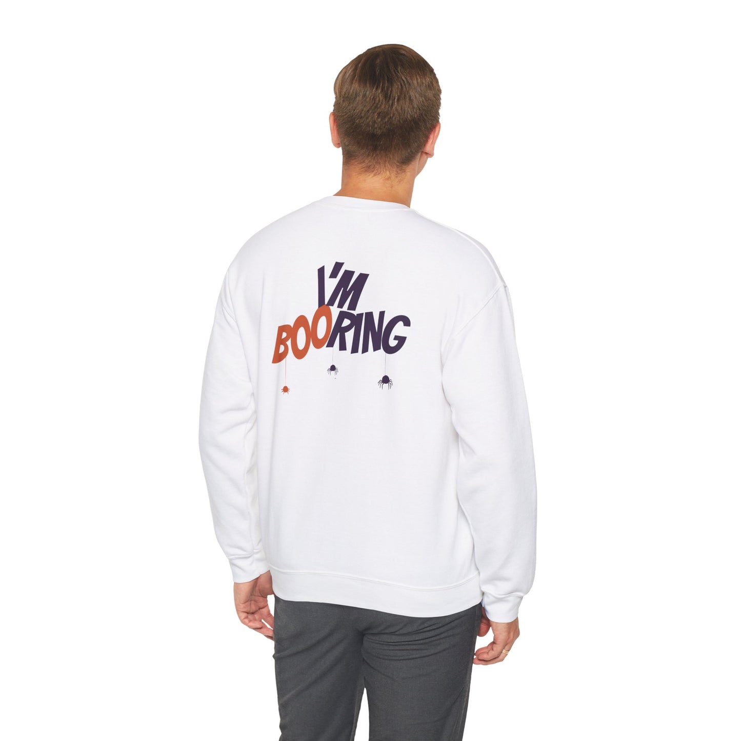 Halloween I am booring Unisex Heavy Blend™ Crewneck Sweatshirt, I am booring Sweatshirt, Halloween Sweatshirt