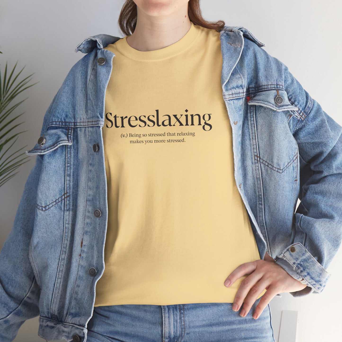 Stresslaxing Unisex Heavy Cotton Tee - Funny Stress T-Shirt, Relaxing Tees